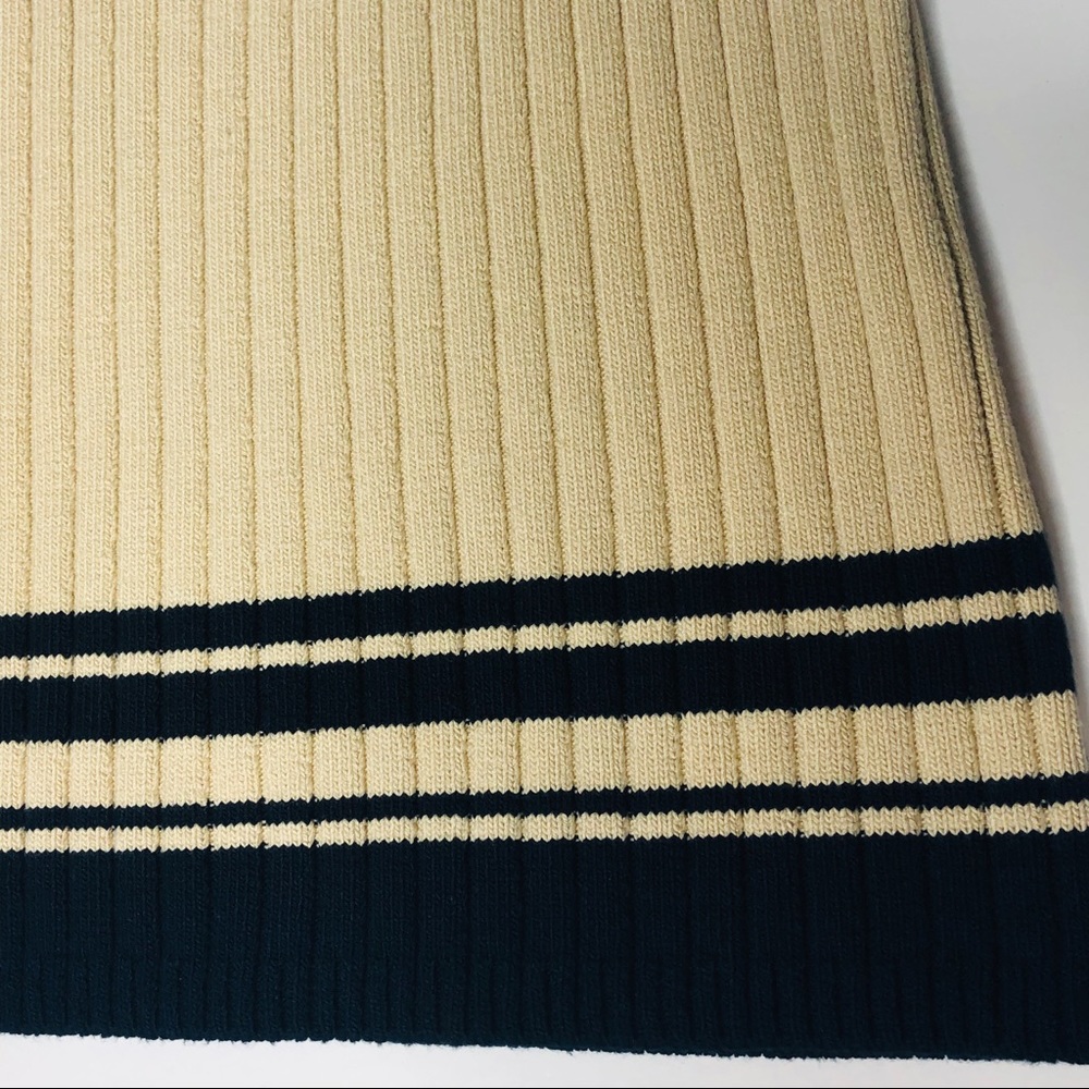 Tory Burch Ribbed Sweater Skirt cream/navy medium - Picture 5 of 9